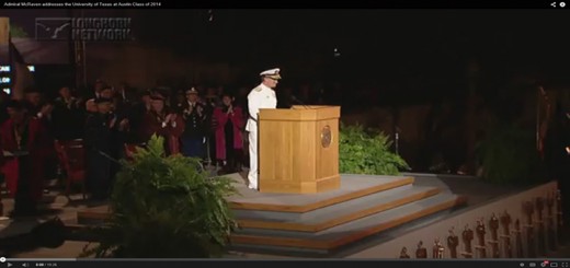 Adm McRaven addresses the University of Texas Class of 2014